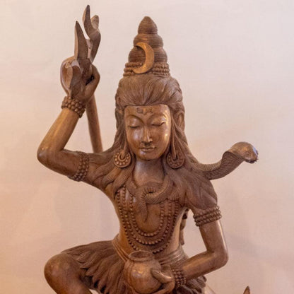 escultura shiva artesanal deus hindu nandi vaca sagrada india bali decoracao madeira renovacao loja artesintonia 03