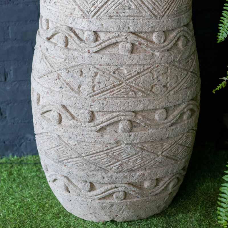 vaso esculpido jardim zen garden entalhe cimento home decor decoração decorativo decoration bali balines balinesa indonesia artesão artesanato arte art