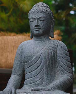 escultura buddha buda pedra natural rio river stone balinesa
