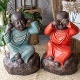 estatua buda fibrocimento arte jardim zen meditacao monges garden sculpture 01