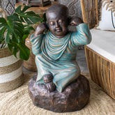 escultura monge jardim buda fibrocimento ambientes casa garden sculpture 02