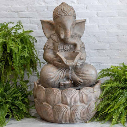 fonte ganesha fibrocimento arte bali indonesia deus prosperidade sabedoria abundancia elefante crianaca hindu espiritalidade altar jardim zen loja artesintonia 01