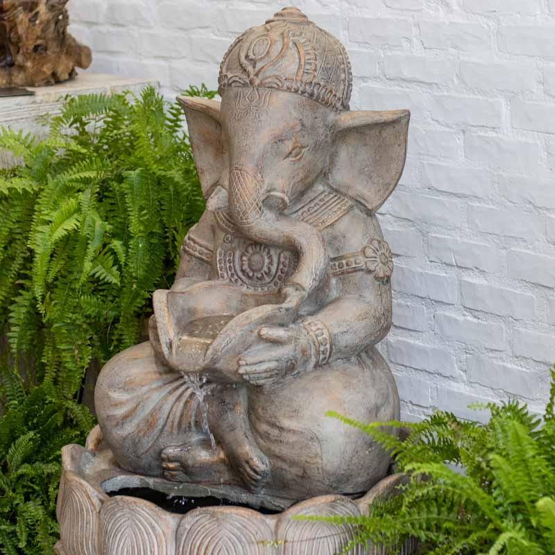 fonte ganesha fibrocimento arte bali indonesia deus prosperidade sabedoria abundancia elefante crianaca hindu espiritalidade altar jardim zen loja artesintonia 03