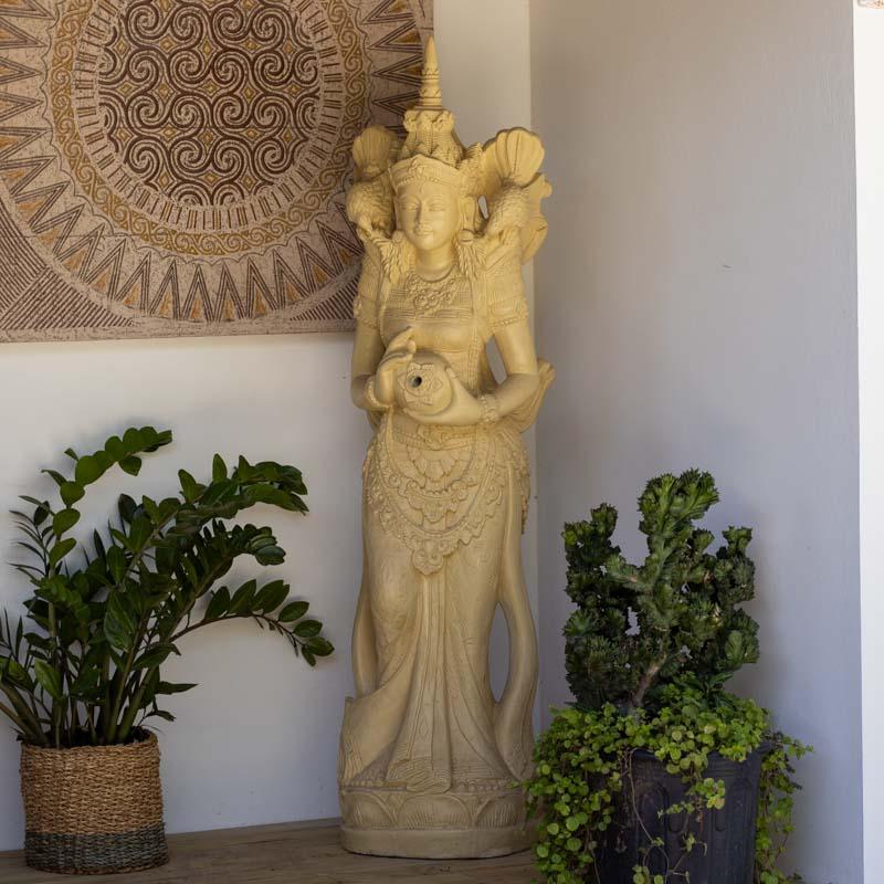 escultura fonte deusa dewi siri passaros liberdade jardim bali indonesia decoracao ambientes fibrocimento loja artesintonia 01