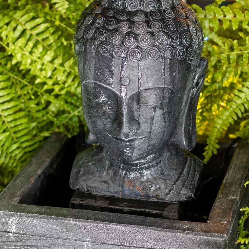Fonte Zen de cimento da Arte e Sintonia para decoração de interiores e áreas de meditação.