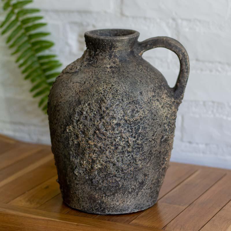 vaso terracota bali perak decoracao bali indonesia artesanal jardim casa garden rustico textura plantas flores estilo boho colecao prata bronze loja artesintonia 01