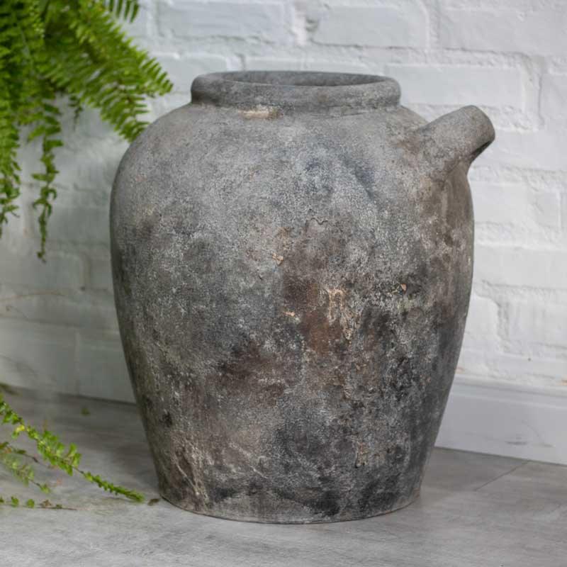 vaso terracota bali perak decoração bali indonésia artesanal jardim casa jardim rustico textura plantas flores estilo boho coleção prata bronze loja artesintonia 01