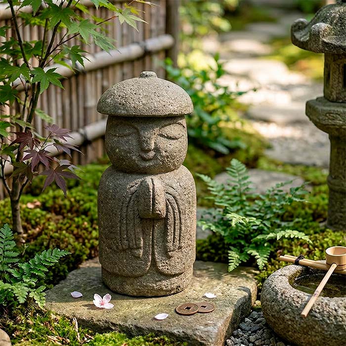 Arte balinesa em pedra natural, uma peça exclusiva para criar ambientes orgânicos e acolhedores. 