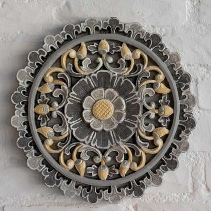 mandala entalhada madeira parede decoracao casa bali indonesia flor loja artesanato artesintonia 03