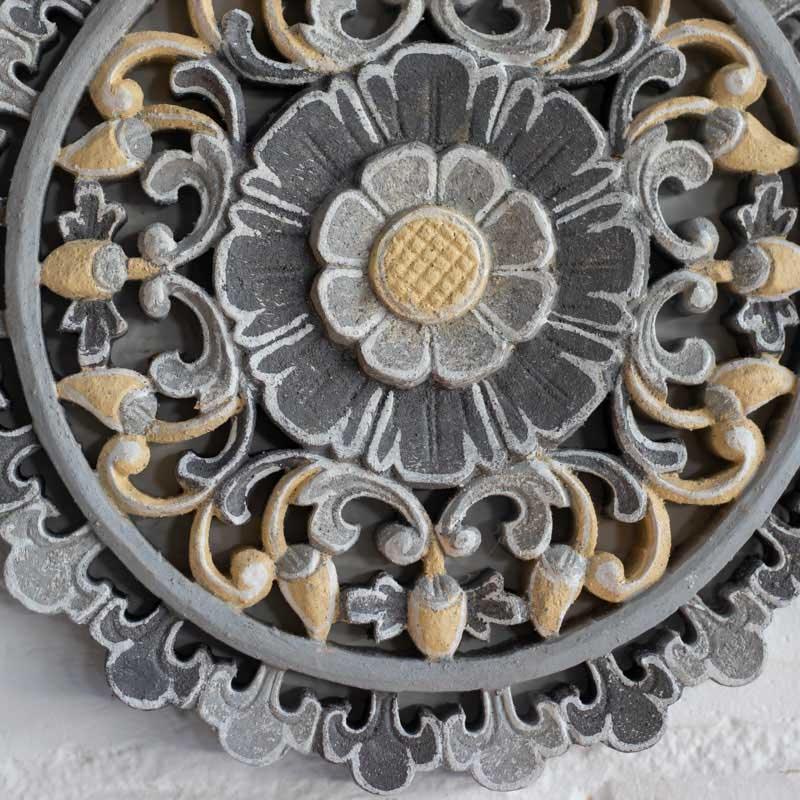 mandala entalhada madeira parede decoracao casa bali indonesia flor loja artesanato artesintonia 02