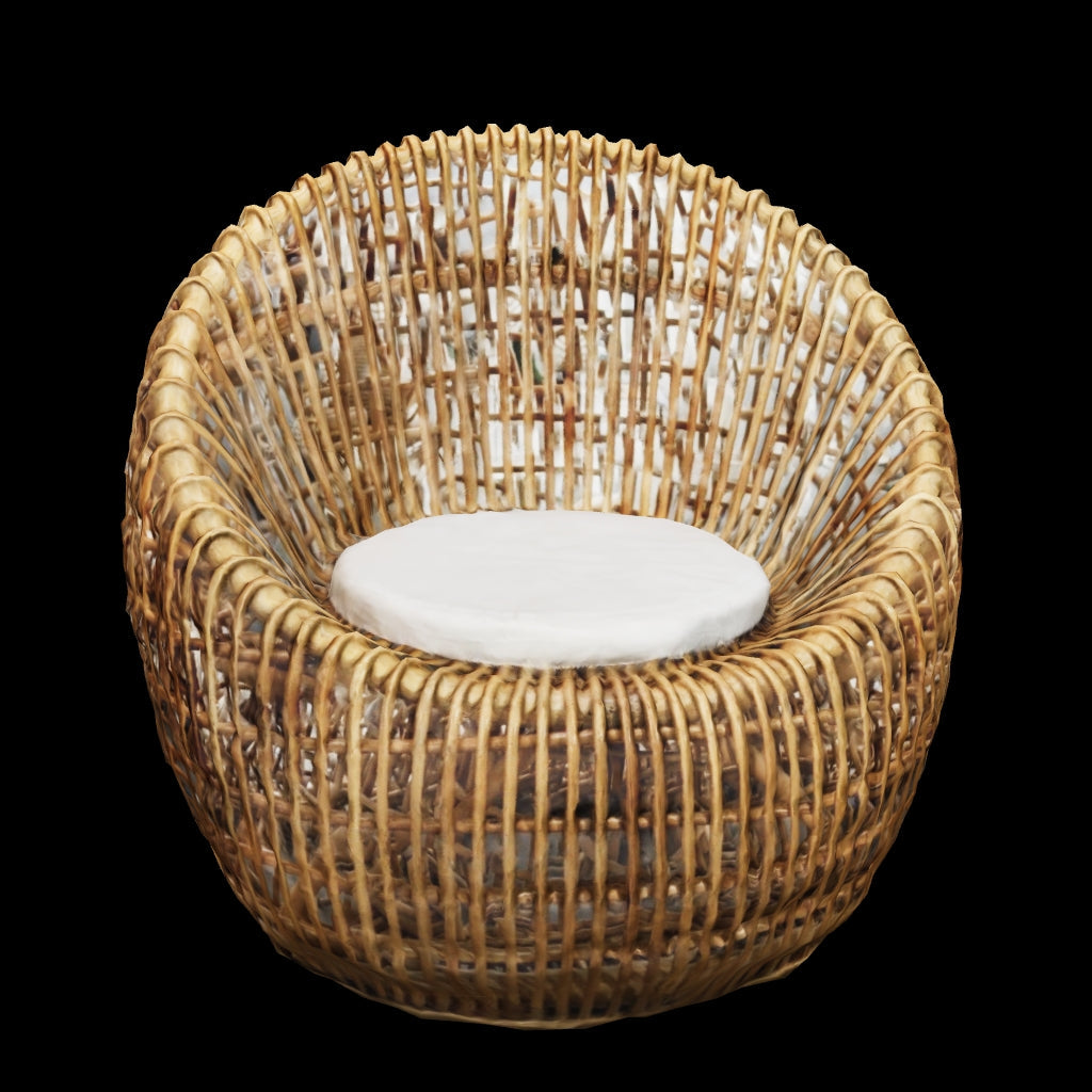 Poltrona artesanal em rattan importada de Bali.