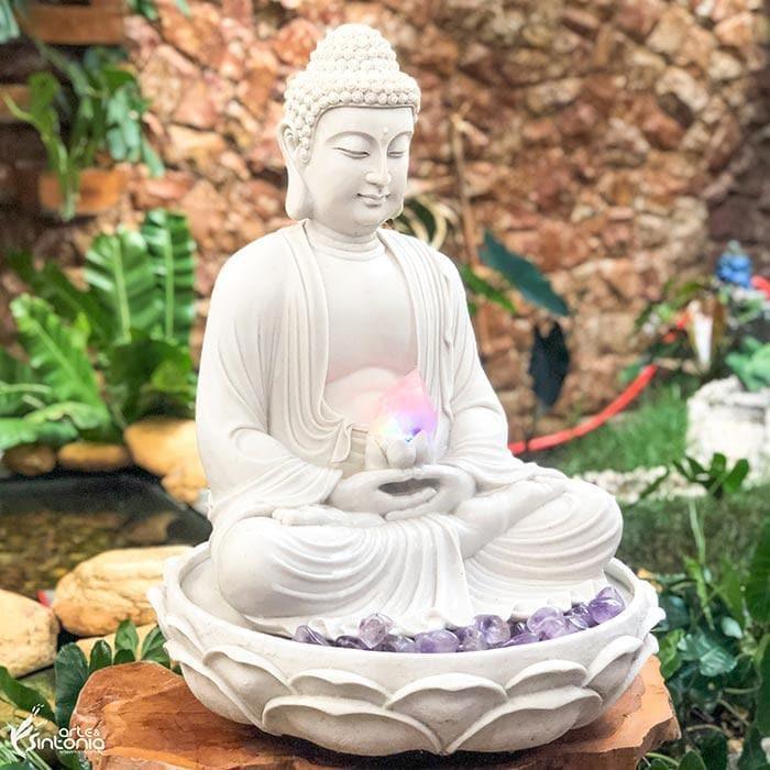 0105 fonte escultura buddah buda bacia flor de lotus decor jardim marmorite agua zen artesintonia 1