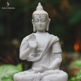 estatua estatueta budinha buda nepal buddha protecao decoracao casa zen ambientes objetos marmorite marmore fengshui artesintonia budismo 1