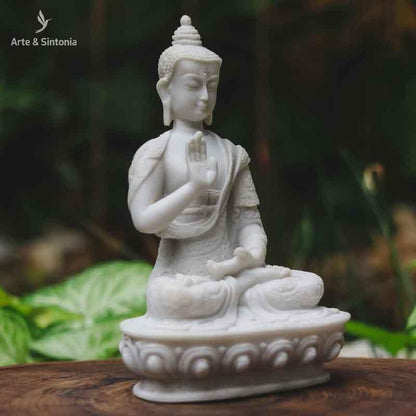 estatua estatueta budinha buda nepal buddha protecao decoracao casa zen ambientes objetos marmorite marmore fengshui artesintonia budismo 2