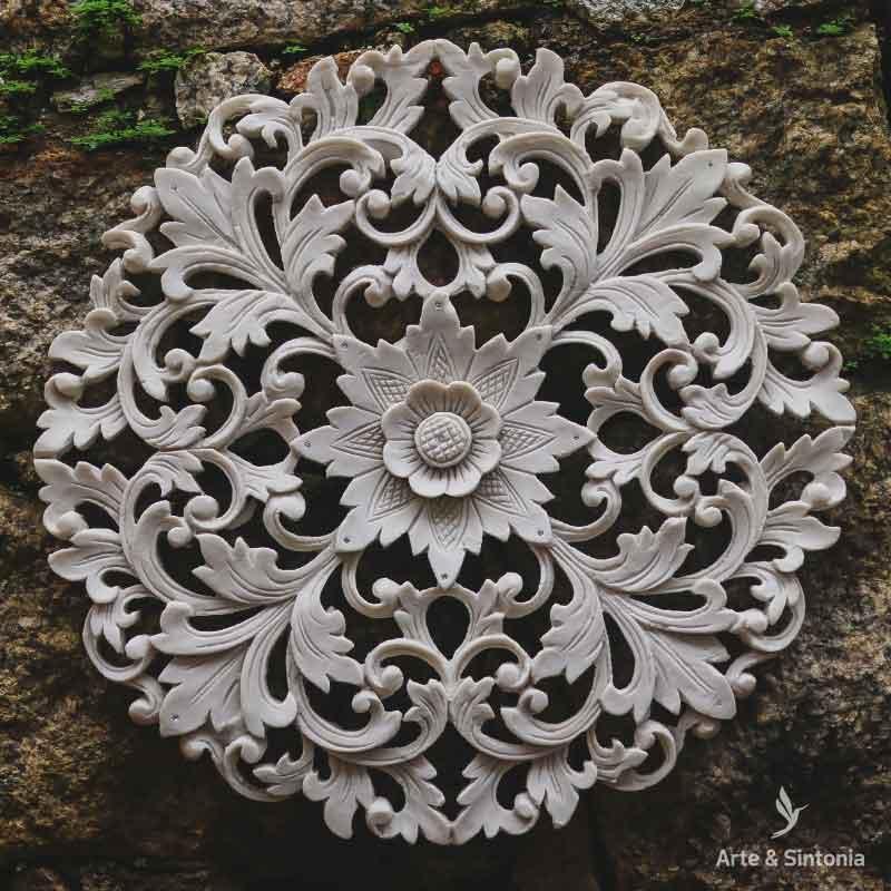 mandala flora paredes marmorite marmore decoracao jardim ambientes externos exteriores objetos garden artesanatos brasileiro floral 1