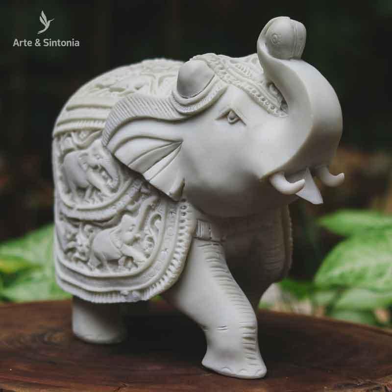 escultura estatua estatueta elefante marmorite po de marmore objetos decorativos indianos artesanato minas gerais animais home decoration decoracao casa artesintonia 2