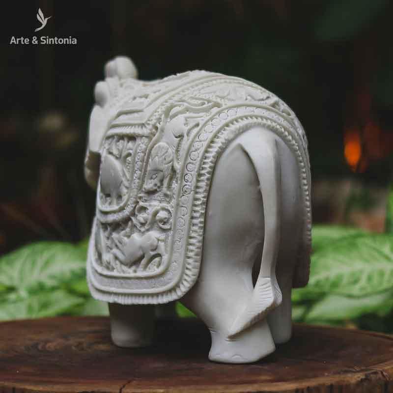 escultura estatua estatueta elefante marmorite po de marmore objetos decorativos indianos artesanato minas gerais animais home decoration decoracao casa artesintonia 3