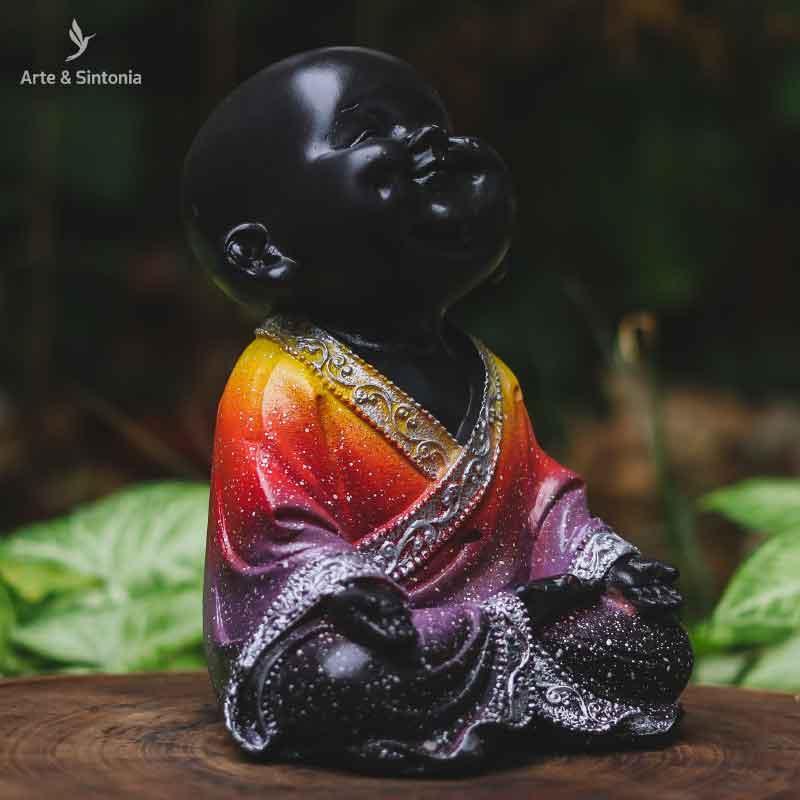 estatueta estatua escultura monge decorativo colorido zen budista budismo home decoration marmorite marmore mistico covinhas mystic artesintonia 5