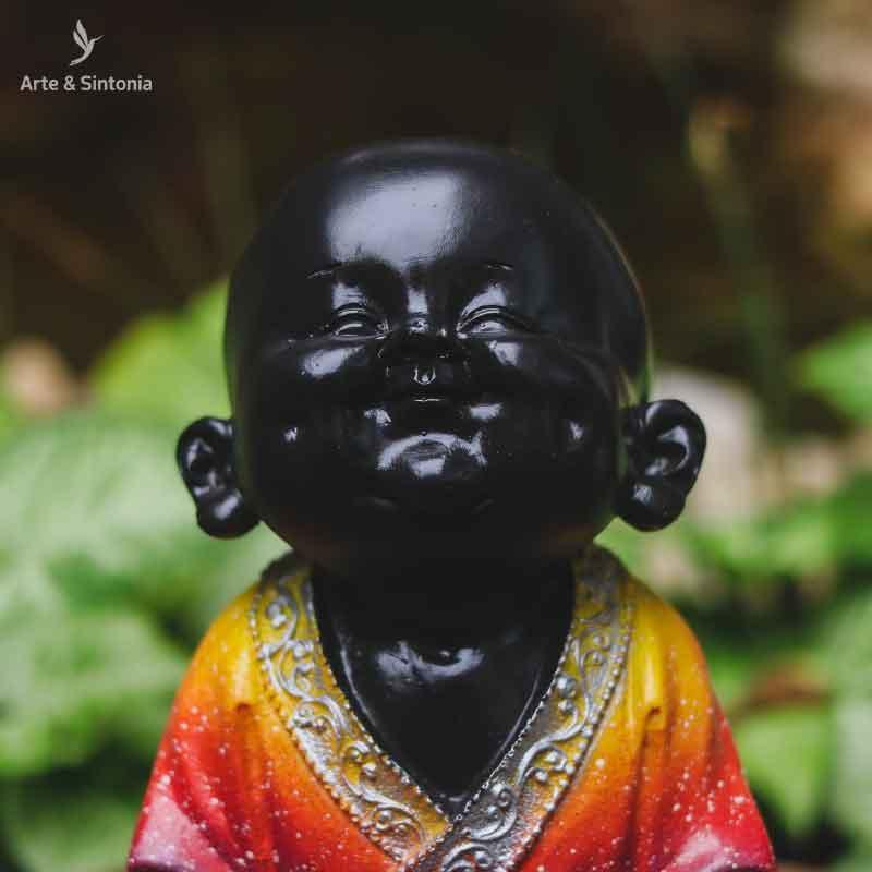 estatueta estatua escultura monge decorativo colorido zen budista budismo home decoration marmorite marmore mistico covinhas mystic artesintonia 3