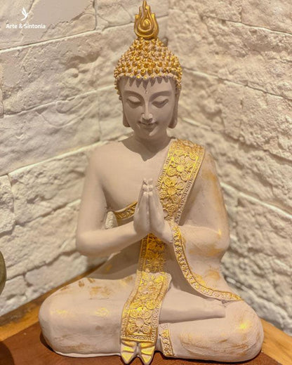 buddha buda thai tailandes escultura estatua decoracao marmorite resina objetos budistas decorativos templos artesintonia zen decoration mistico oriental 1