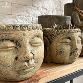 Vaso Cabeça de Buda Antik - Arte & Sintonia Buda All, cimento, Garden, lancamentos, Vaso, Vasos, Zen