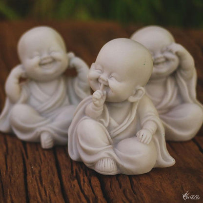 monges surdo cego mudo decoracao zen marmorite budas 18