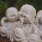 monges surdo cego mudo decoracao zen marmorite budas 2