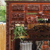 cama daybed bed garden pergolado entalhado madeira teka javanesa wood teak carved artesanatos decorativos artesintonia decoracoes javanesa espreguicadeira moveis 7