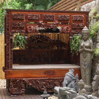 cama daybed bed garden pergolado entalhado madeira teka javanesa wood teak carved artesanatos decorativos artesintonia decoracoes javanesa espreguicadeira moveis 2