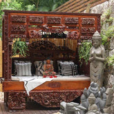cama daybed bed garden pergolado entalhado madeira teka javanesa wood teak carved artesanatos decorativos artesintonia decoracoes javanesa espreguicadeira moveis 3
