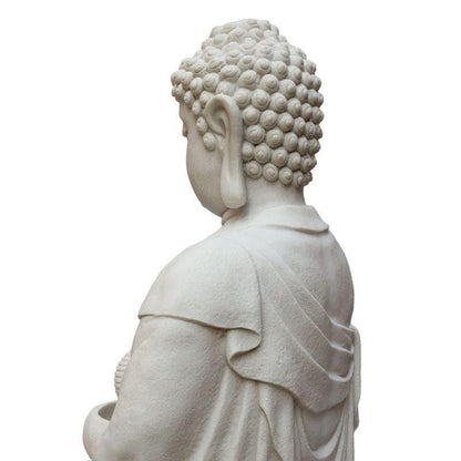 fonte decorativa buda esculpida marmorite branca decor zen artesintonia 4