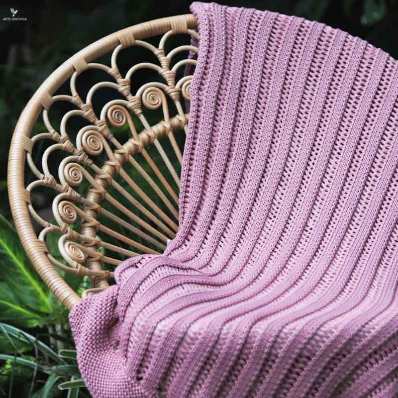 mantas artesanais artesanatos brasileiros home decor decoracao casa artigos artesanais textil tricot trico trama tresse rosa blanket artesintonia 1