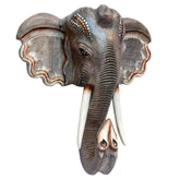 escultura cabeca elefante madeira entalhada branco animal realista bali indonesia artesintonia 1