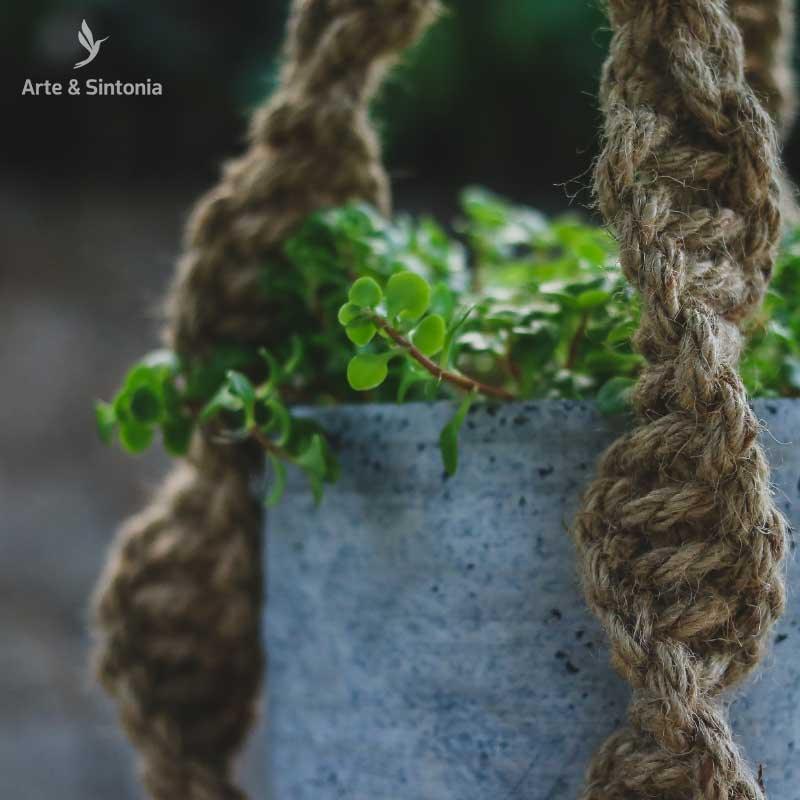 Suporte para Plantas de Pendurar macrame decoração vasos trançado
