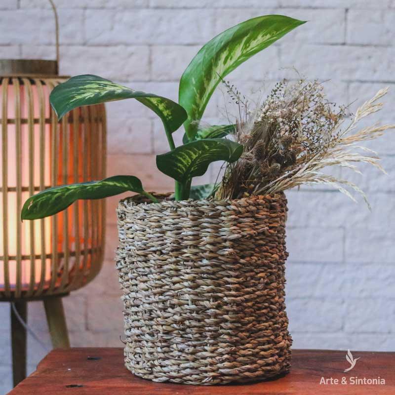 cestaria para vasos plantas plantinhas decoracao fibras naturais fibra natural artesintonia fiber artesintonia 1