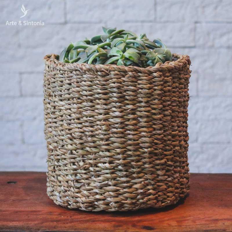 cestaria para vasos plantas plantinhas decoracao fibras naturais fibra natural artesintonia fiber artesintonia 3