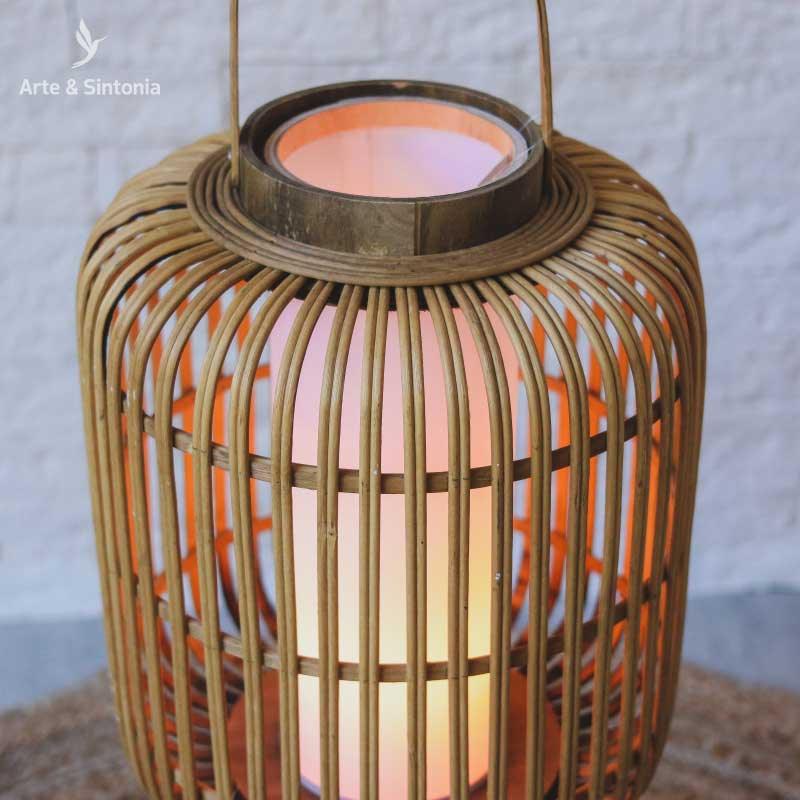 luminaria abajur de chao canto sala decoracao luminaria iluminacao natural fibras naturais decoracao casa artesintonia madeira bambu bamboo 3