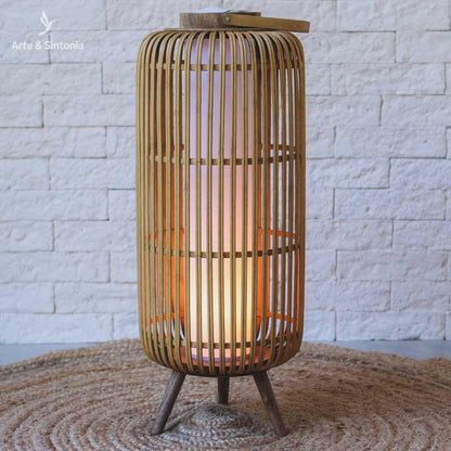 luminaria iluminaria abajur de chao decoracao artesintonia boho fibras naturais artesintonia natural home decoration bambu moderno 1