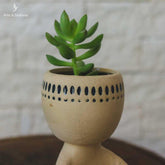 vaso de ceramica boneco funny para suculentas objetos decorativos artesintonia 5