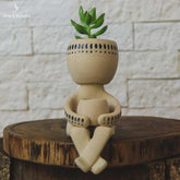vaso de ceramica boneco funny para suculentas objetos decorativos artesintonia 1