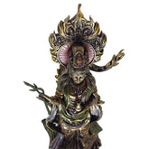 estatua decorativa kuanyin dragao esculpida resina decor zen artesintonia 2