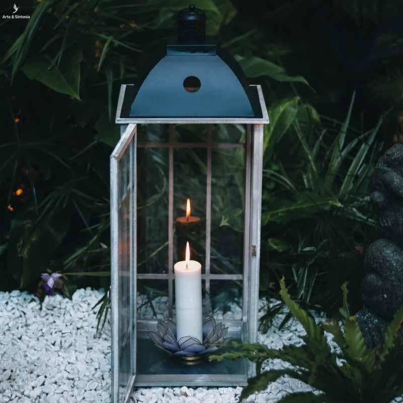 lanterna decorativa indiana porta velas candle holder madeira ferro vidro marry luminaria home decor artesintonia 2