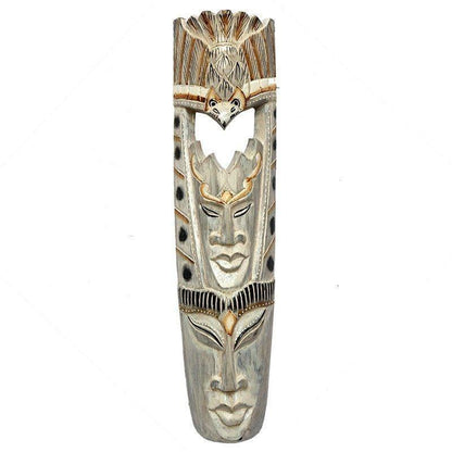 mascara decorativa antique madeira patina faces bali indonesia decor artesintonia 1
