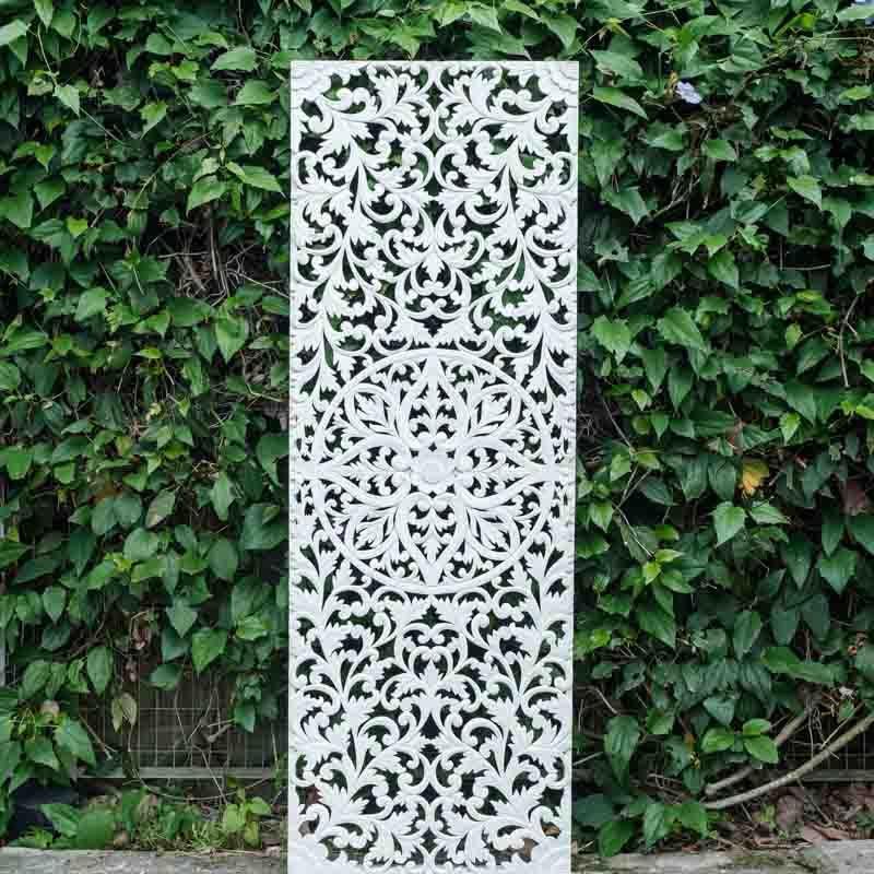 painel madeira entalhada bali decorativa mandala mdf branco decoration home zen arte loja online artesintonia 