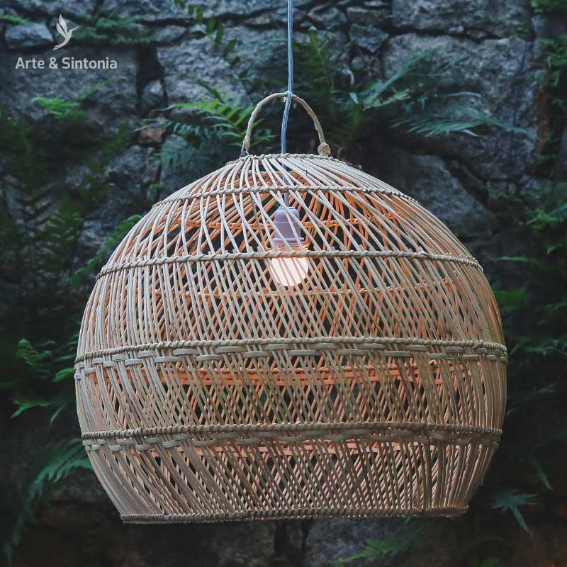 luminaria redonda gorda  fibras naturais home decor decoracao balinesa bali artesanal artesanato indonesia artesintonia 1