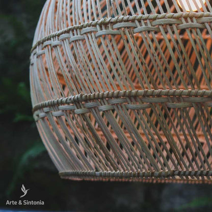 luminaria redonda gorda  fibras naturais home decor decoracao balinesa bali artesanal artesanato indonesia artesintonia 3