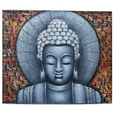 tela quadro pintura face buda muralha decor zen bali indonesia artesintonia 1