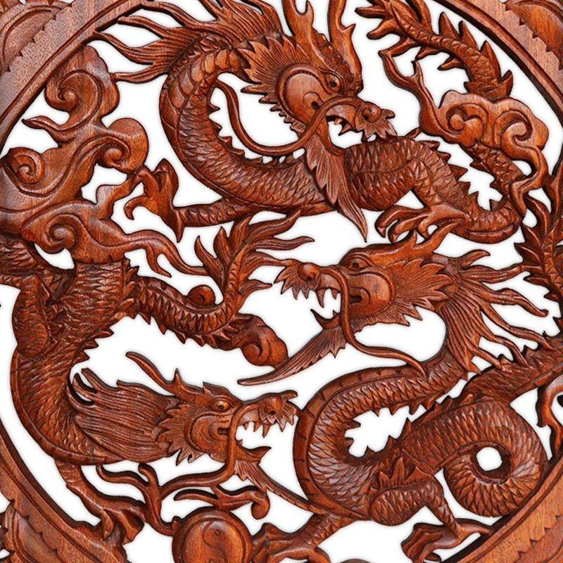 mandala decorativa dragoes bali dragao madeira suar entalhada indonesia artesintonia 2