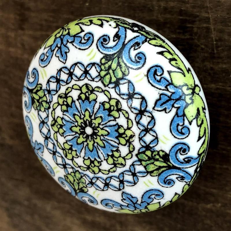 214291 puxador indiano decorativo azul verde arabescos floral gaveta ceramica artesintonia decoracao indiana india 1