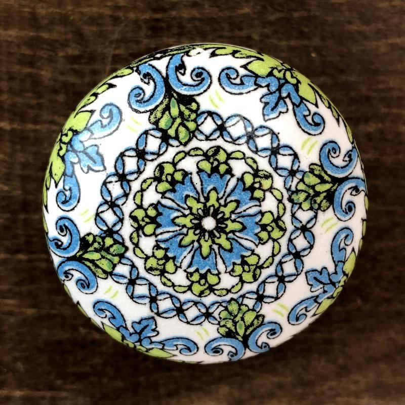 214291 puxador indiano decorativo azul verde arabescos floral gaveta ceramica artesintonia decoracao indiana india 2